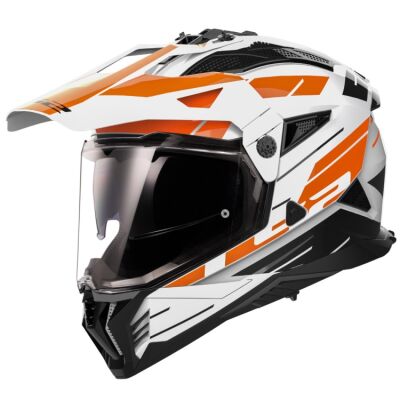 LS2 MX702 PIONEER II-06 NAMIB adventure helma bílá/oranžová